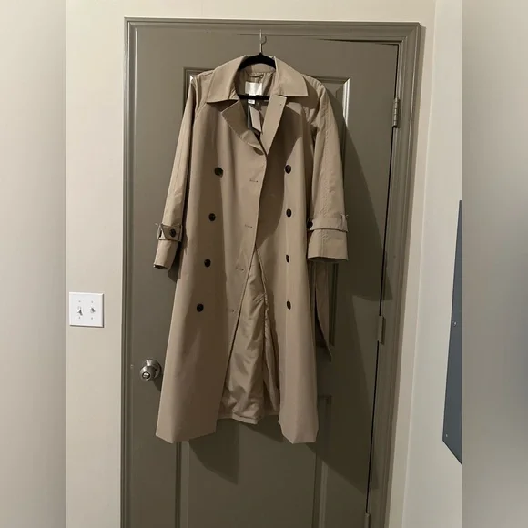 H&M Beige Double-Breasted Trench Coat - Picture 1 of 2
